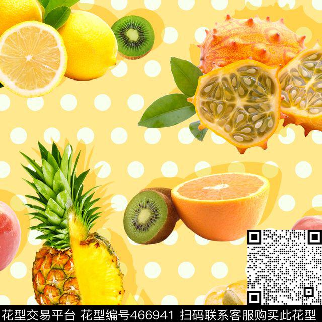 橙子猕猴桃苹果数码印花华亿平台下载（图片编号: 466941） - 瓦栏（Walan）
