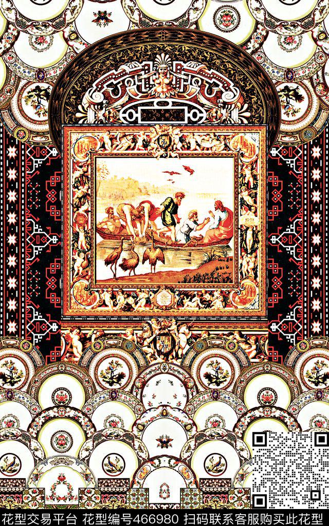 民族风定位系列数码印花华亿平台下载（图片编号: 466980） - 瓦栏（Walan）