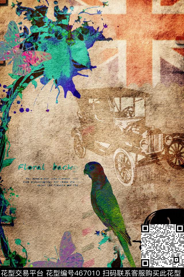 建筑花鸟卓别林数码印花华亿平台下载（图片编号: 467010） - 瓦栏（Walan）