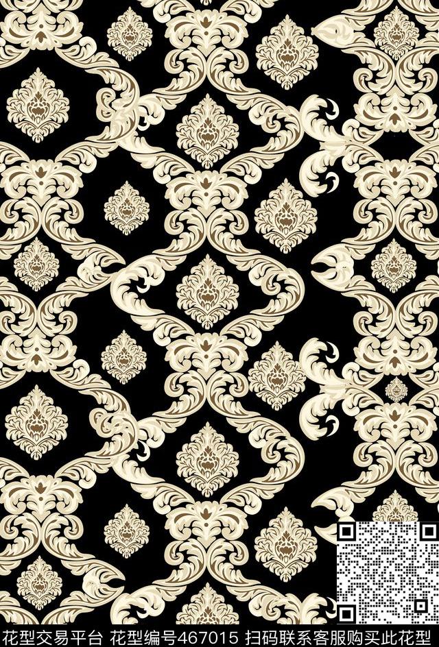 欧式复古分色传统印花华亿平台下载（图片编号: 467015） - 瓦栏（Walan）