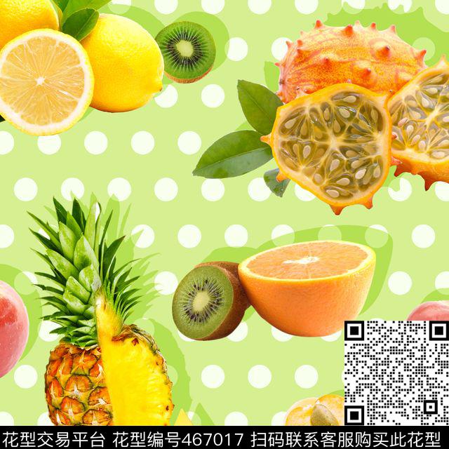 橙子猕猴桃苹果数码印花华亿平台下载（图片编号: 467017） - 瓦栏（Walan）