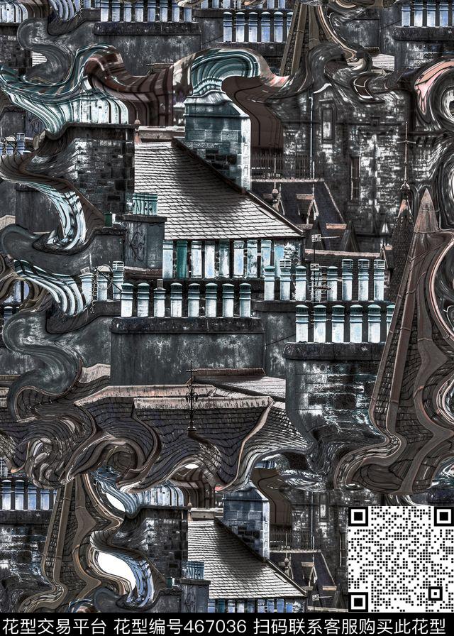 潮流复古男装华亿平台数码印花华亿平台下载（图片编号: 467036） - 瓦栏（Walan）