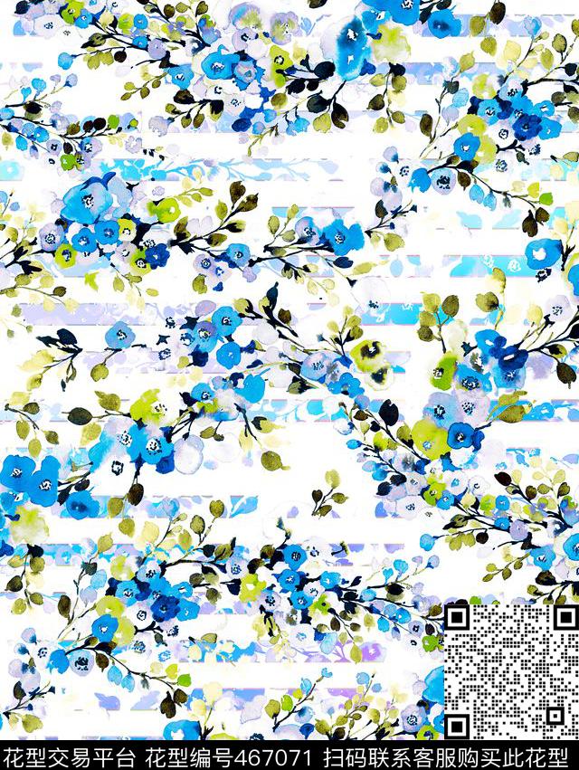 花面料田园风数码印花华亿平台下载（图片编号: 467071） - 瓦栏（Walan）