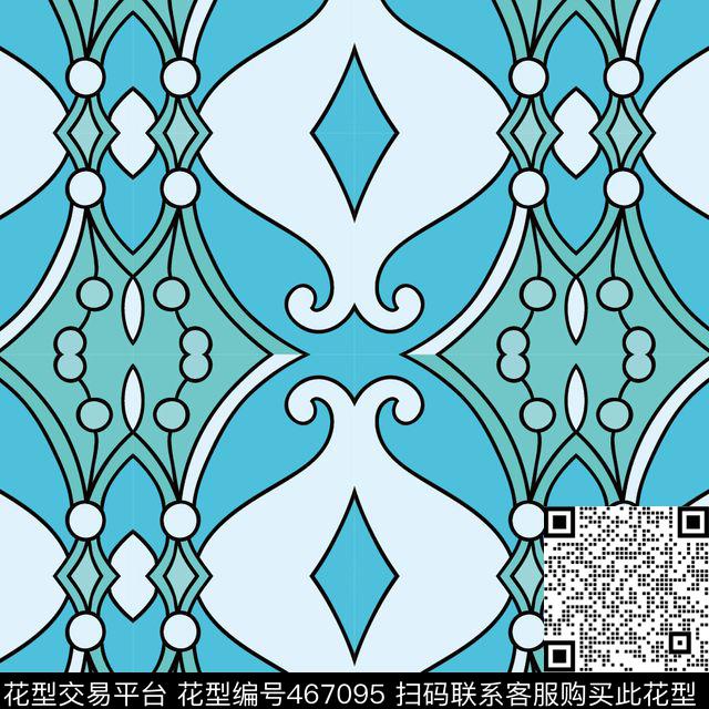 几何欧式抽象传统印花华亿平台下载（图片编号: 467095） - 瓦栏（Walan）