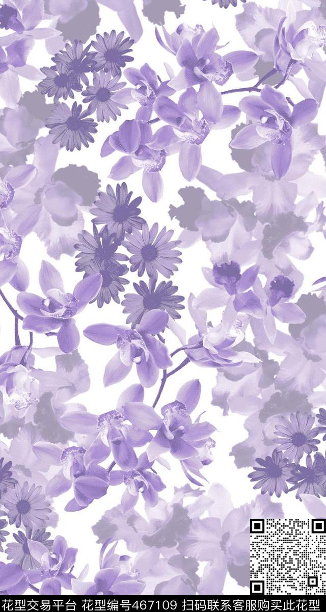 数码花卉服装数码印花华亿平台下载（图片编号: 467109） - 瓦栏（Walan）