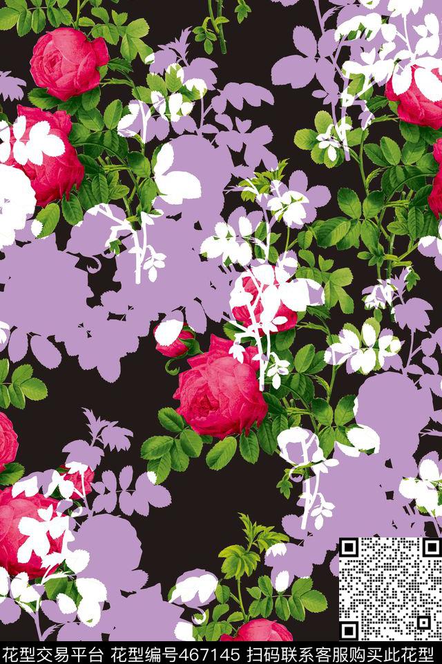 花卉潮流大牌民族风家纺数码印花华亿平台下载（图片编号: 467145） - 瓦栏（Walan）