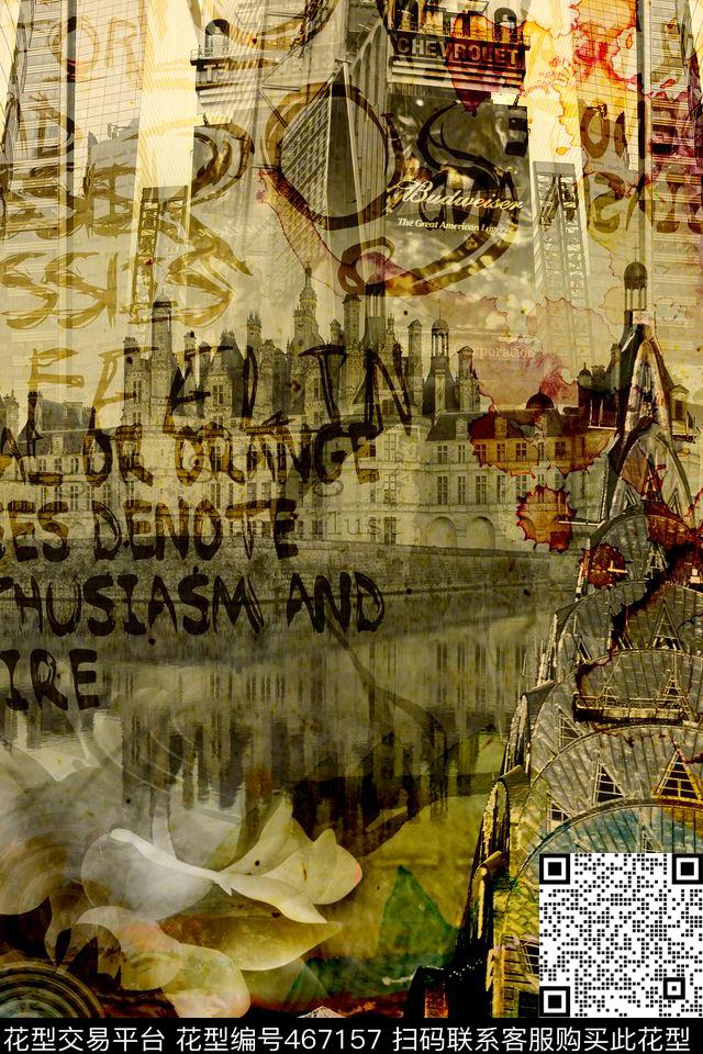 欧式复古建筑数码印花华亿平台下载（图片编号: 467157） - 瓦栏（Walan）