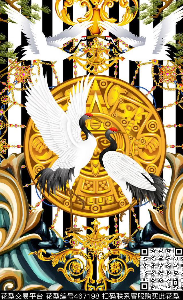 潮流时尚大牌定位金属数码印花华亿平台下载（图片编号: 467198） - 瓦栏（Walan）