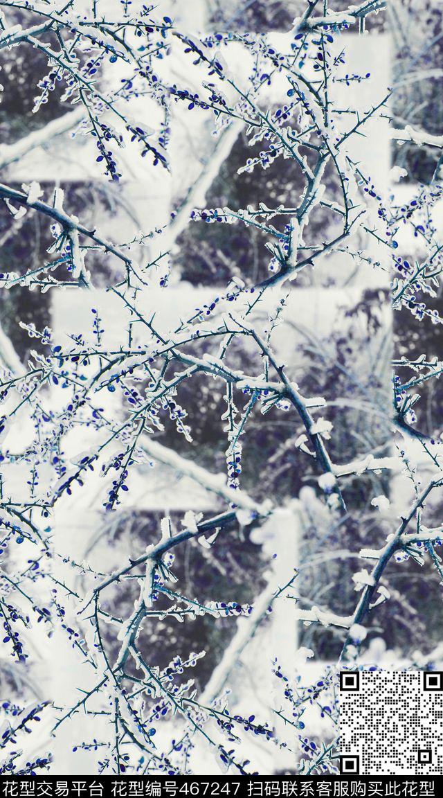 创意风景树枝剪影树枝、剪影、男女装男装印花集锦数码印花华亿平台下载（图片编号: 467247） - 瓦栏（Walan）