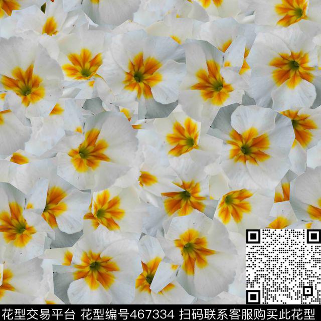 潮流复古花瓣数码印花华亿平台下载（图片编号: 467334） - 瓦栏（Walan）