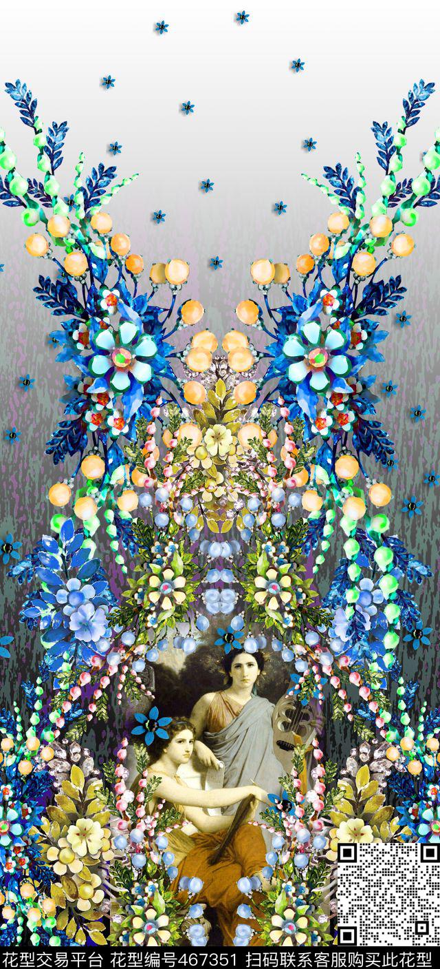 定位渐变珠宝数码印花华亿平台下载（图片编号: 467351） - 瓦栏（Walan）