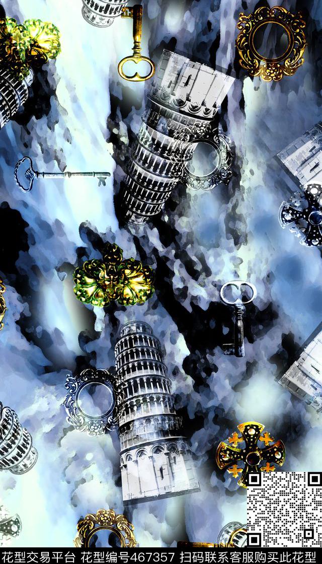 时尚金属器件钥匙数码印花华亿平台下载（图片编号: 467357） - 瓦栏（Walan）