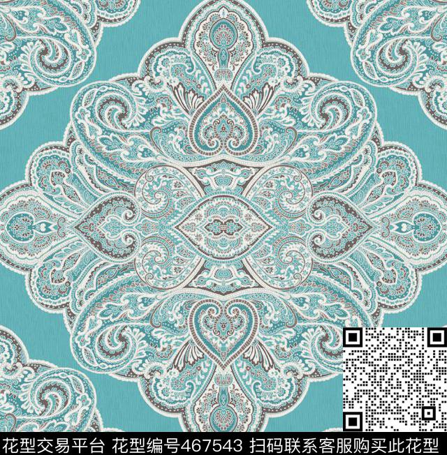 民族花纹火腿数码印花华亿平台下载（图片编号: 467543） - 瓦栏（Walan）