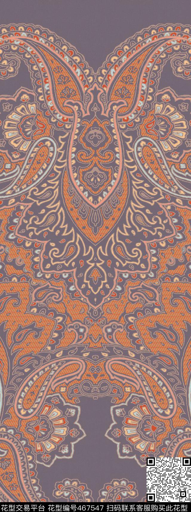 复古花纹火腿数码印花华亿平台下载（图片编号: 467547） - 瓦栏（Walan）