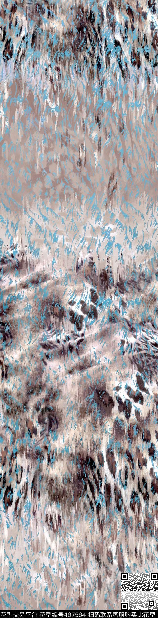 时尚豹纹抽象数码印花华亿平台下载（图片编号: 467564） - 瓦栏（Walan）