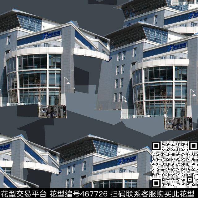 潮流复古建筑数码印花华亿平台下载（图片编号: 467726） - 瓦栏（Walan）