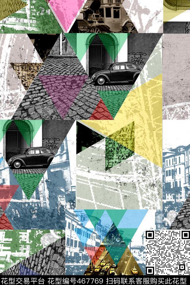 彩色风景拼接数码印花华亿平台下载（图片编号: 467769） - 瓦栏（Walan）