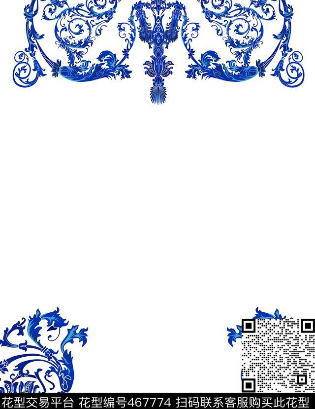 T恤印花男士花版纯手绘范思哲传统印花华亿平台下载（图片编号: 467774） - 瓦栏（Walan）