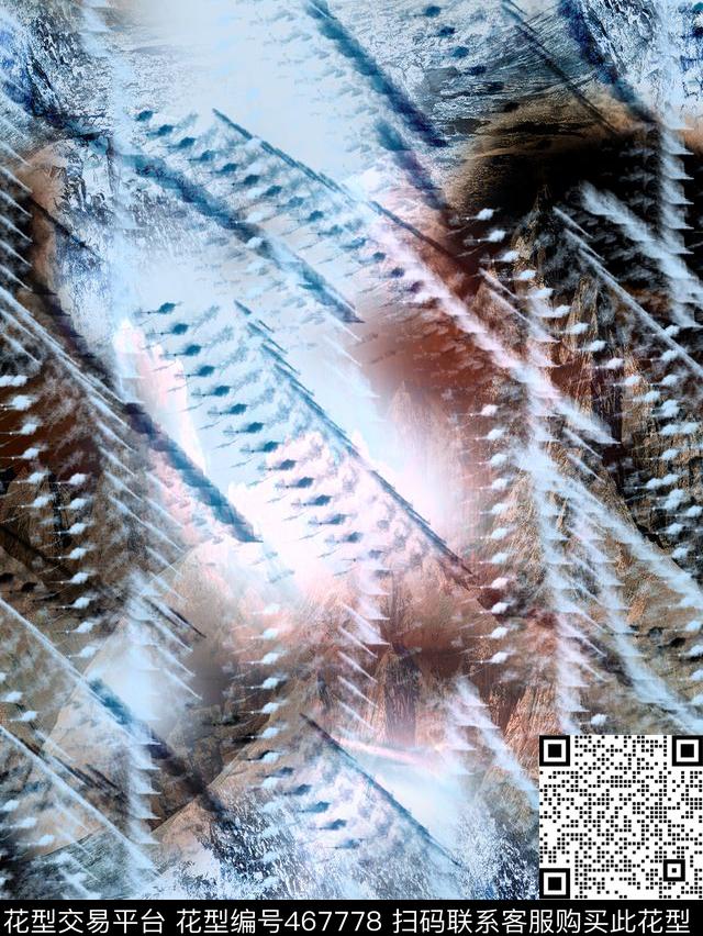 潮流抽象复古数码印花华亿平台下载（图片编号: 467778） - 瓦栏（Walan）