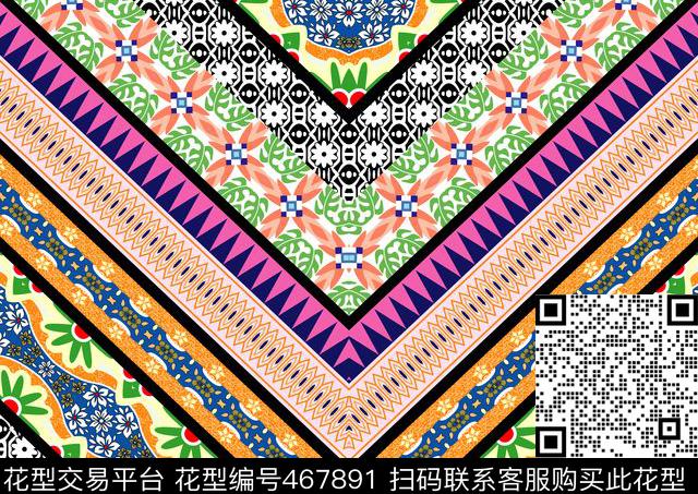 民族风色彩中国风数码印花华亿平台下载（图片编号: 467891） - 瓦栏（Walan）