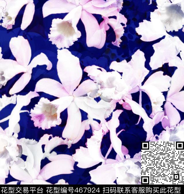 插花花卉数码印花华亿平台下载（图片编号: 467924） - 瓦栏（Walan）