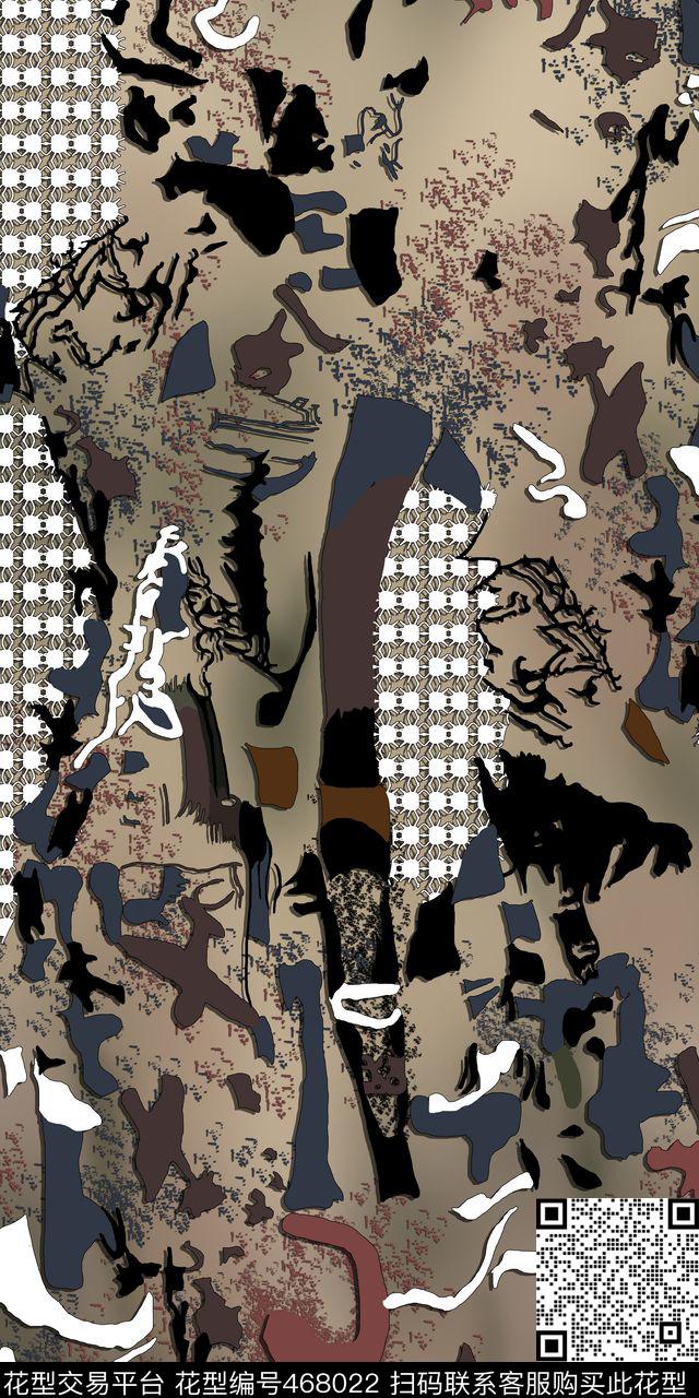 时尚大牌抽象几何渐变女装定位数码印花华亿平台下载（图片编号: 468022） - 瓦栏（Walan）