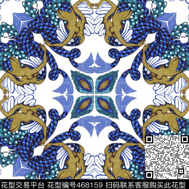 欧式花纹宫廷风数码印花华亿平台下载（图片编号: 468159） - 瓦栏（Walan）