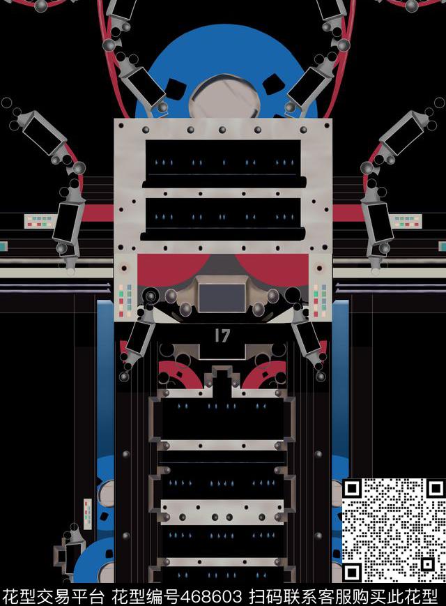 纪梵希大牌时尚男装华亿平台机械电子男装数码印花华亿平台下载（图片编号: 468603） - 瓦栏（Walan）