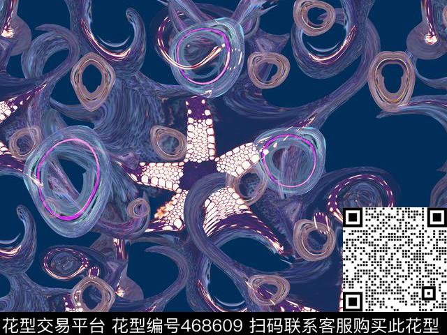 潮流抽象复古数码印花华亿平台下载（图片编号: 468609） - 瓦栏（Walan）