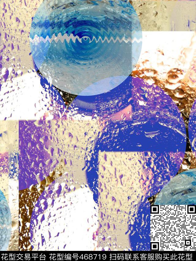 抽象机理圆数码印花华亿平台下载（图片编号: 468719） - 瓦栏（Walan）