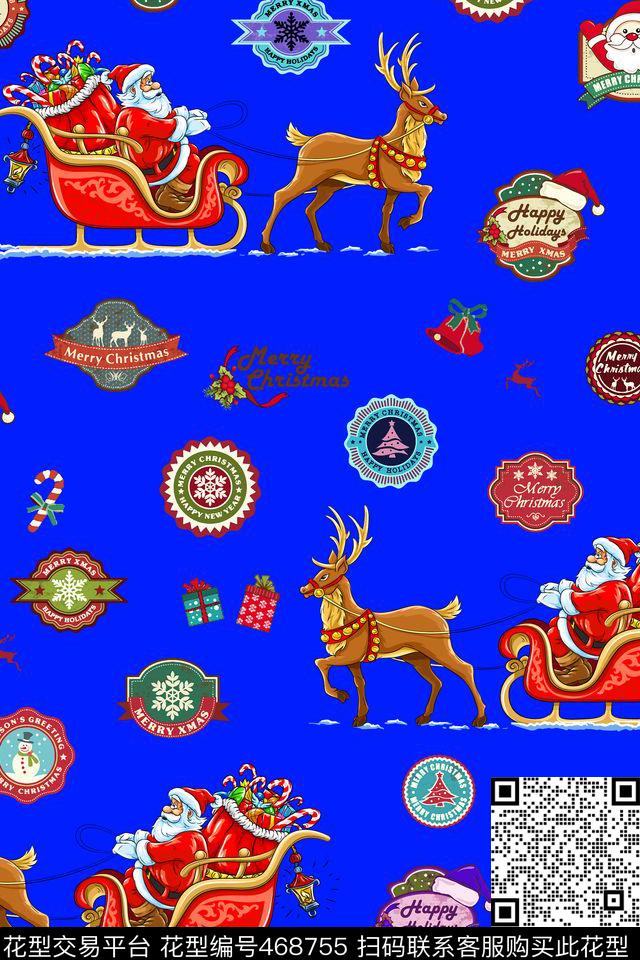 圣诞标签圣诞老人时尚传统印花华亿平台下载（图片编号: 468755） - 瓦栏（Walan）