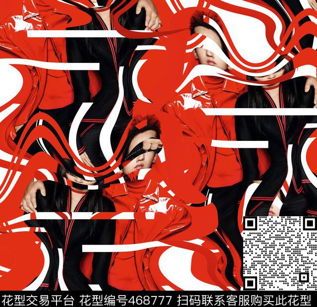 复古海报人物数码印花华亿平台下载（图片编号: 468777） - 瓦栏（Walan）