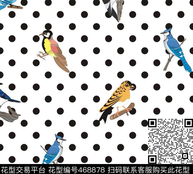 小鸟树枝蝴蝶女装衬衣连衣裙雪纺印花几何碎花小碎花大花方块衬衫印花简单时尚大牌潮流印花女装印花传统印花T恤印花玫瑰花波点圆点女装波点小鸟印花数码印花华亿平台下载（图片编号: 468878） - 瓦栏（Walan）