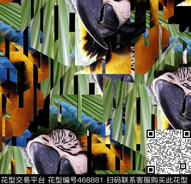 潮流春夏华亿平台动物数码印花华亿平台下载（图片编号: 468881） - 瓦栏（Walan）