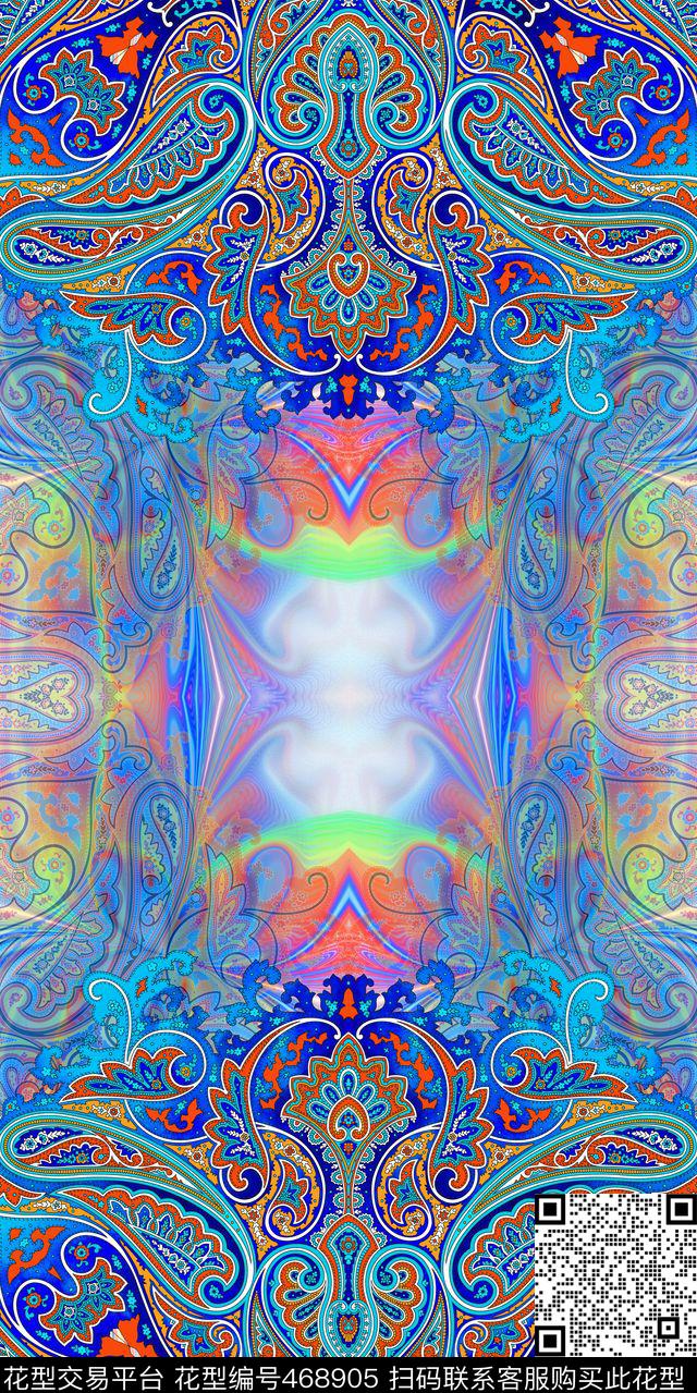 佩斯利火腿纹腰果纹数码印花华亿平台下载（图片编号: 468905） - 瓦栏（Walan）