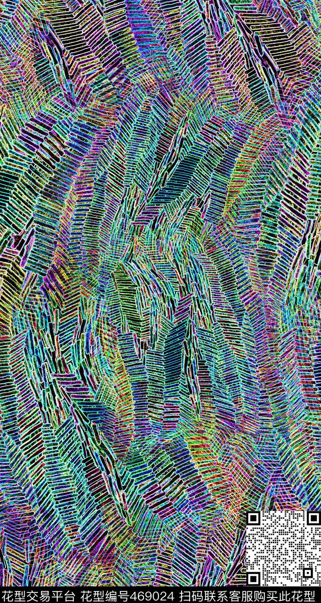 前卫创意细胞数码印花华亿平台下载（图片编号: 469024） - 瓦栏（Walan）