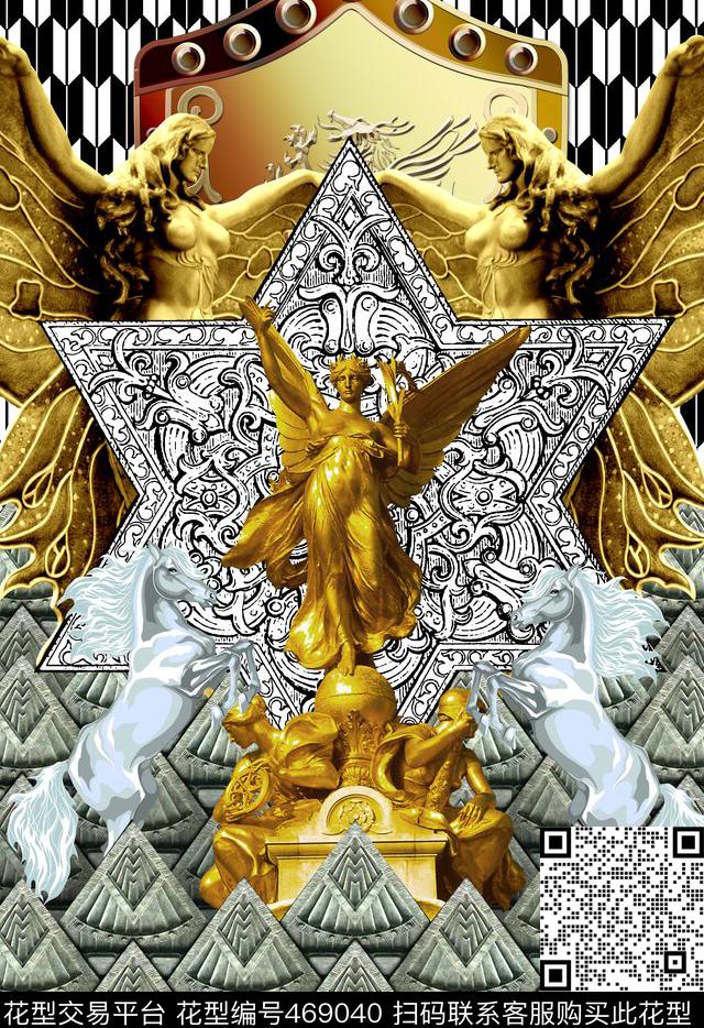 雕塑几何金属数码印花华亿平台下载（图片编号: 469040） - 瓦栏（Walan）