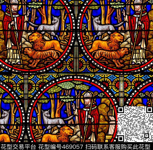 基督教耶稣欧洲古代人物动物宗教人物传统印花华亿平台下载（图片编号: 469057） - 瓦栏（Walan）