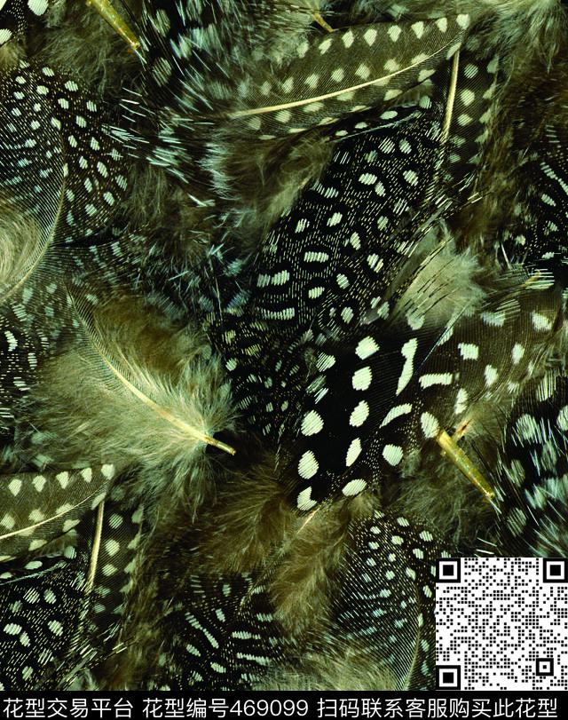 斑点羽毛翅膀动物皮毛数码印花华亿平台下载（图片编号: 469099） - 瓦栏（Walan）