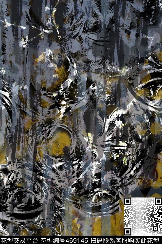 休闲抽象肌理数码印花华亿平台下载（图片编号: 469145） - 瓦栏（Walan）