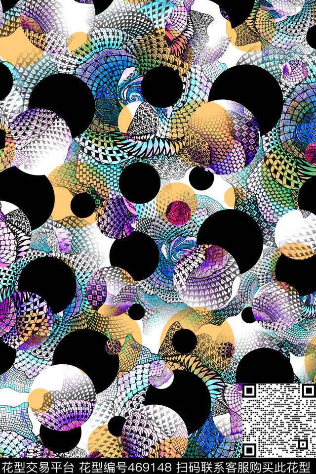 波点民族几何数码印花华亿平台下载（图片编号: 469148） - 瓦栏（Walan）