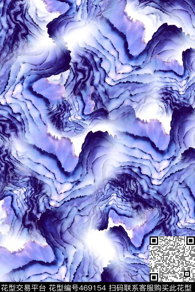 抽象条纹波浪数码印花华亿平台下载（图片编号: 469154） - 瓦栏（Walan）