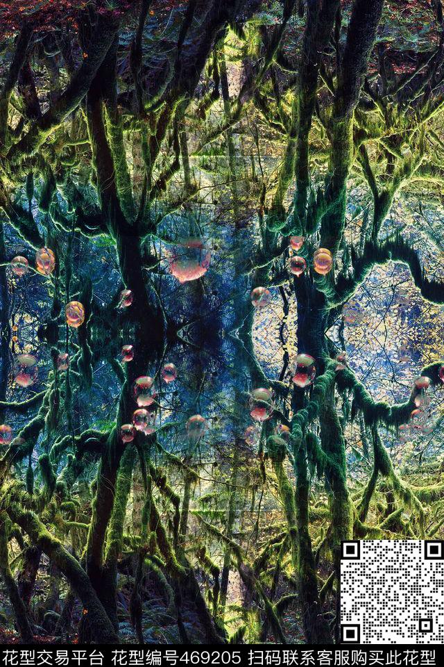 抽象照片丝巾长裙衬衫数码印花华亿平台下载（图片编号: 469205） - 瓦栏（Walan）