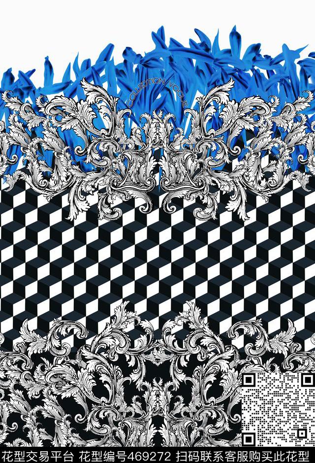 时尚休闲巻花男装定位数码印花华亿平台下载（图片编号: 469272） - 瓦栏（Walan）