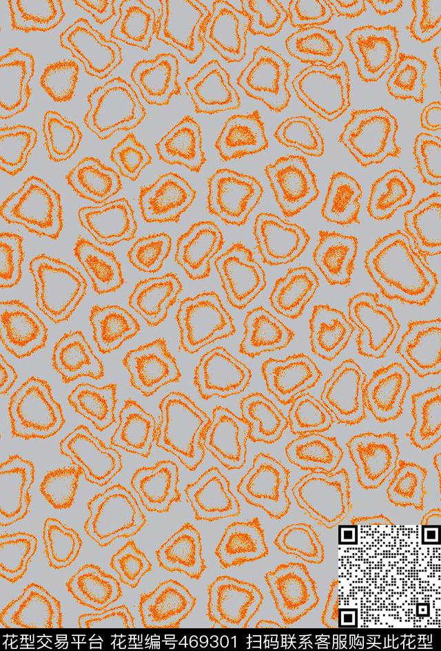 双圈花色不规则几何传统印花华亿平台下载（图片编号: 469301） - 瓦栏（Walan）