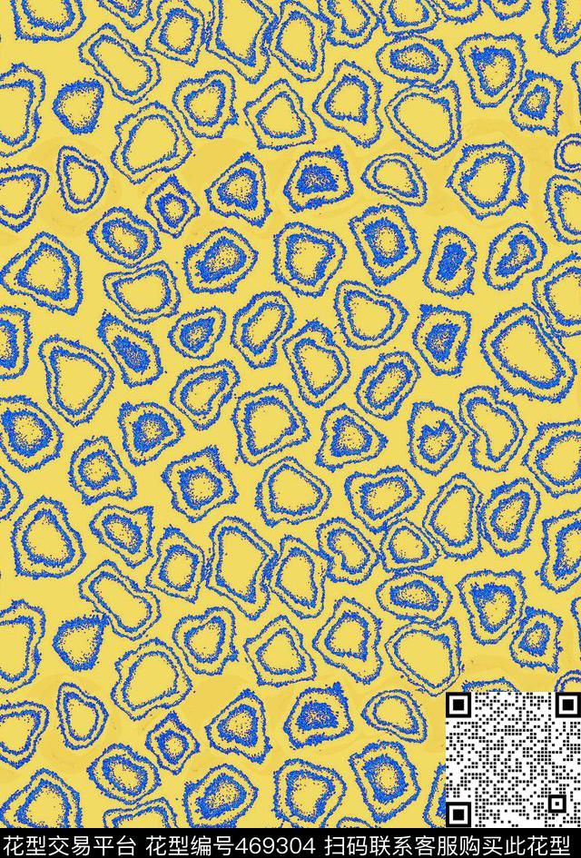 双圈花色不规则几何传统印花华亿平台下载（图片编号: 469304） - 瓦栏（Walan）