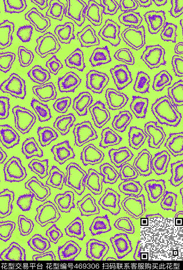 双圈花色不规则几何传统印花华亿平台下载（图片编号: 469306） - 瓦栏（Walan）