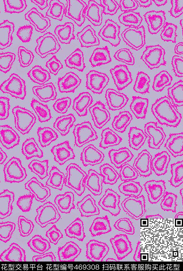 双圈花色不规则几何传统印花华亿平台下载（图片编号: 469308） - 瓦栏（Walan）