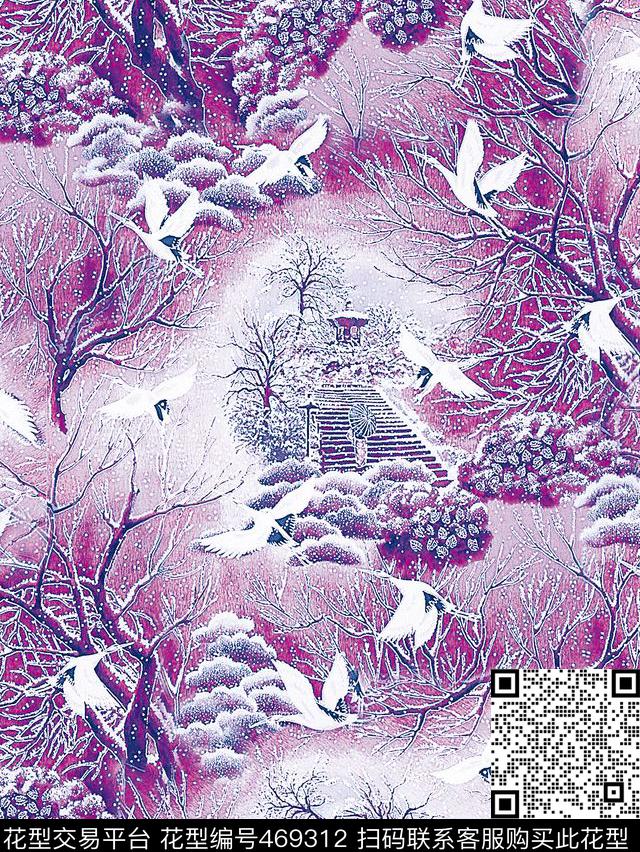 高雅时尚多色数码印花华亿平台下载（图片编号: 469312） - 瓦栏（Walan）