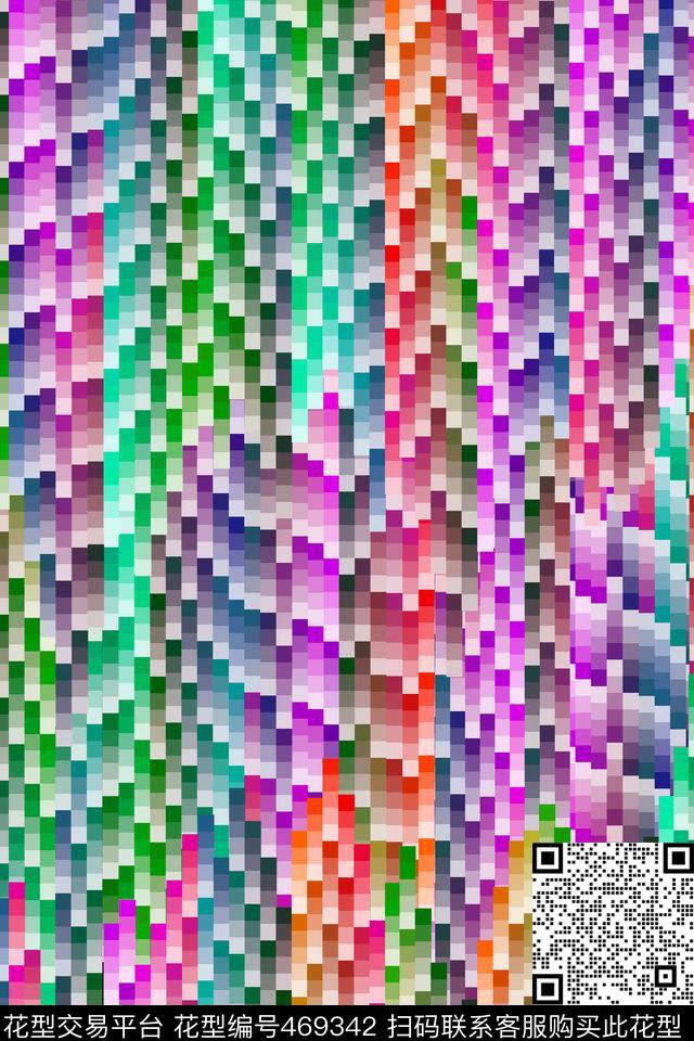 色彩绚丽几何渐变数码印花华亿平台下载（图片编号: 469342） - 瓦栏（Walan）